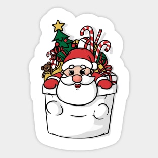 Cute Pocket Santa Sticker